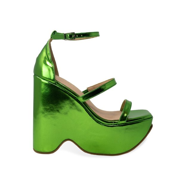 Chase + Chloe Shoes - Chase & Chloe Women’s Chunky Flatform Wedge Slide Heeled Sandal